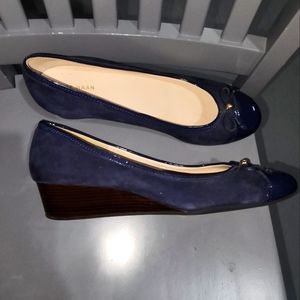 Cole Haan Navy Ballet Wedge Shoe Size 10